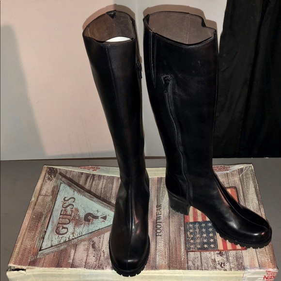 GUESS Black Boots - NEVER WORN Size 8 - Picture 3 of 4